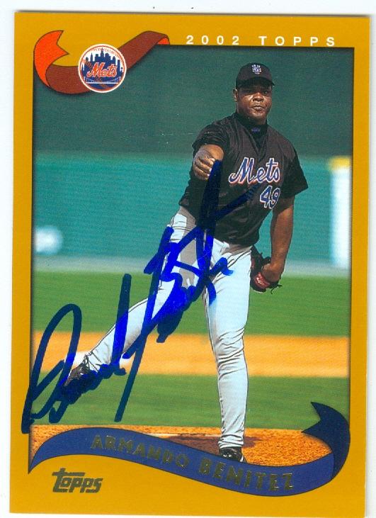 Armando Benitez Autographed Baseball Card New York Mets Topps