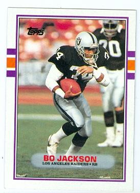 Bo Jackson Football Card Los Angeles Raiders Topps