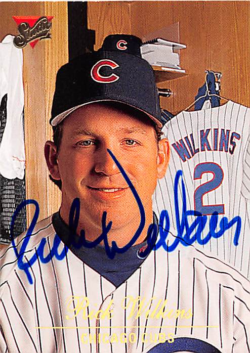 Rick Wilkins Autographed Baseball Card Chicago Cubs 1994 Donruss