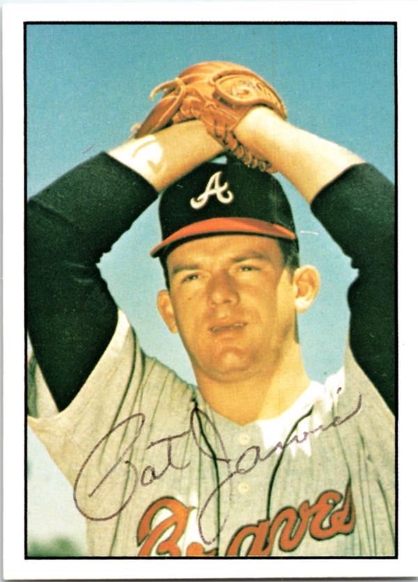 Pat Jarvis Autographed Baseball Card Atlanta Braves Tcma