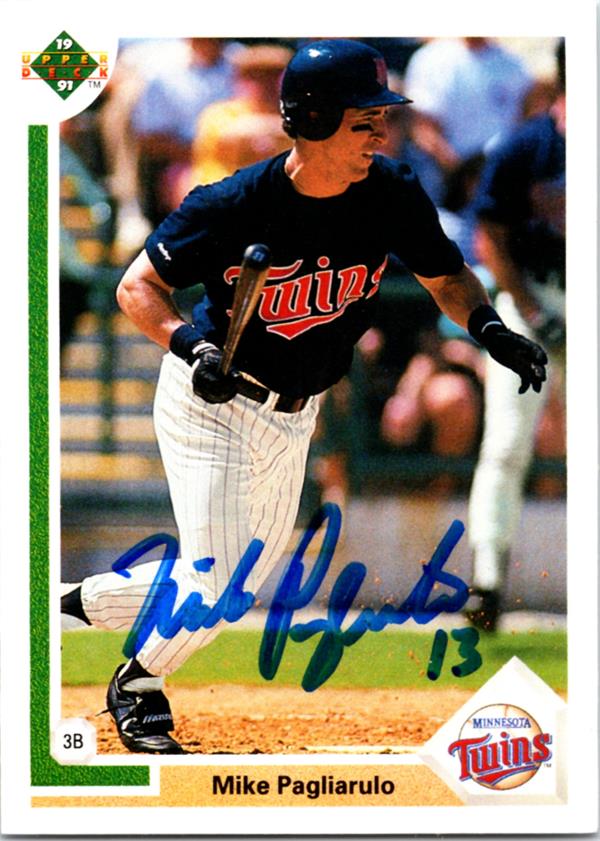 Mike Pagliarulo Signed Baseball Card Minnesota Twins Upper Deck