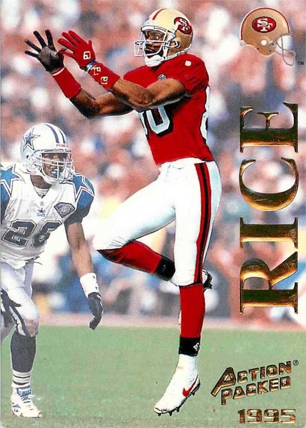 Jerry Rice Football Card San Francisco Ers Hall Of Famer