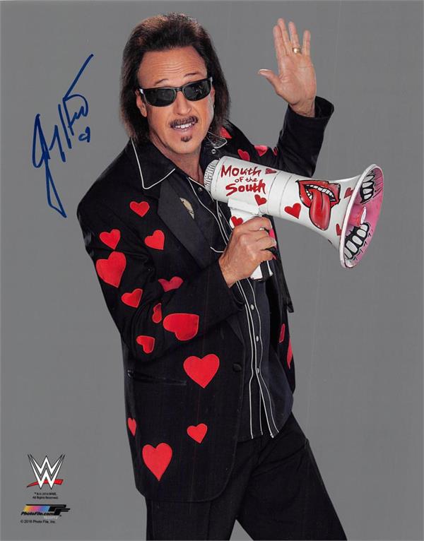 Jimmy Hart Autographed Photo Mouth Of The South Wrestling Manager