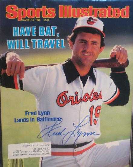 Fred Lynn Autographed Sports Illustrated Magazine Baltimore Orioles