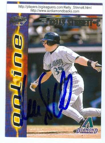 Kelly Stinnett Autographed Baseball Card Arizona Diamondbacks 1998