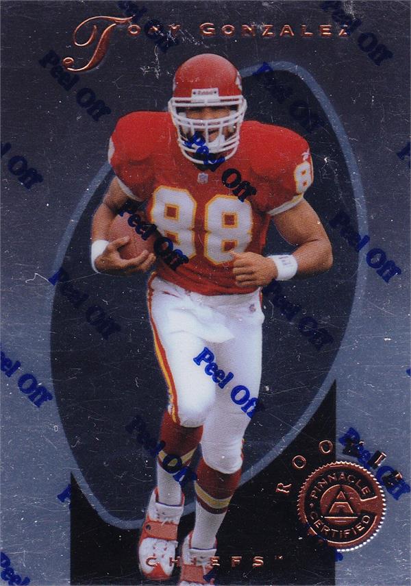 Tony Gonzalez Football Card Kansas City Chiefs 1997 Pinnacle