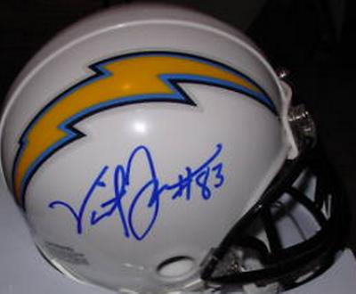 Auto Racing Parts  Diego on Vincent Jackson Autographed Mini Helmet  San Diego Chargers