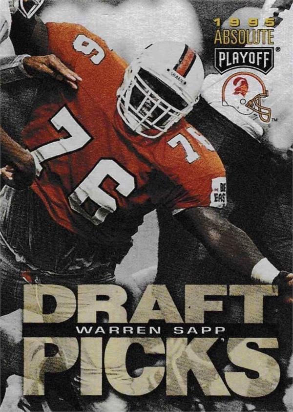 Warren Sapp Football Card Tampa Bay Buccaneers 1995 Absolute Playoff