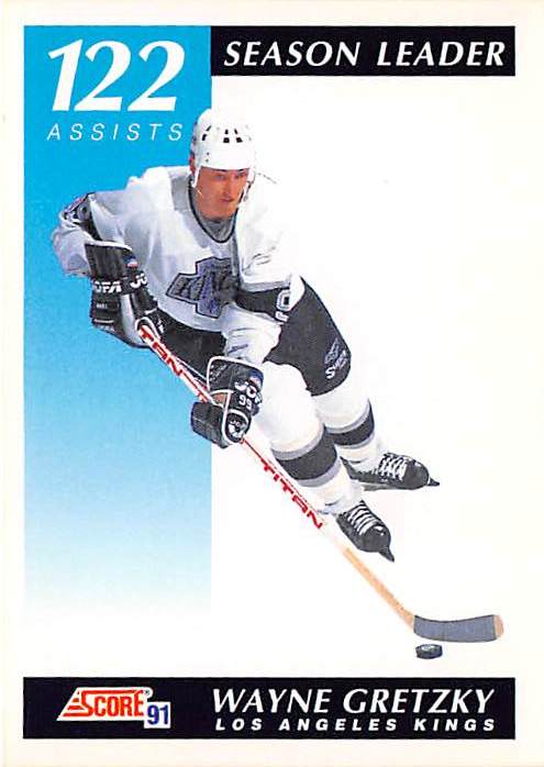 Wayne Gretzky Hockey Card Score Assists Leader Los Angeles