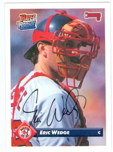 Eric Wedge Autographed Baseball Card Boston Red Sox Donruss