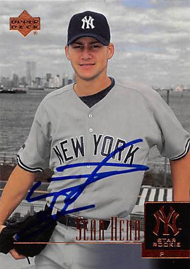 Sean Henn Autographed Baseball Card New York Yankees Ft Upper