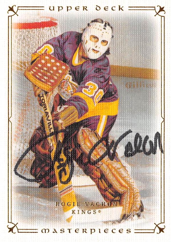 Rogie Vachon Autographed Hockey Card Los Angeles Kings 2008 Upper