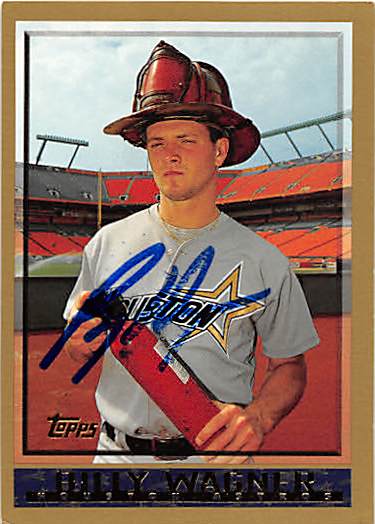 Billy Wagner Autographed Baseball Card Houston Astros 1998 Topps 3