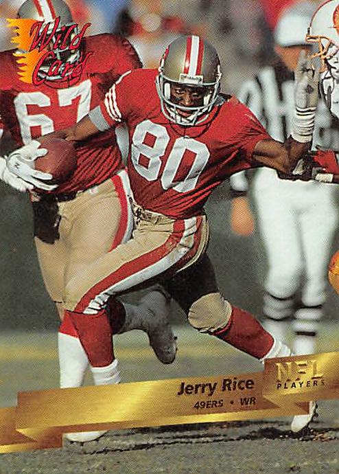 Jerry Rice Football Card San Francisco Ers Wild Card