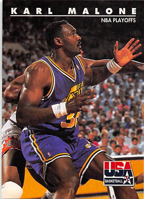 Karl Malone Basketball Card Utah Jazz Team Usa Skybox