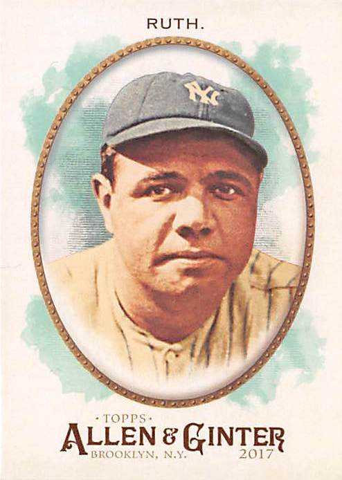 Babe Ruth Baseball Card New York Yankees Bambino 2017 Topps Allen