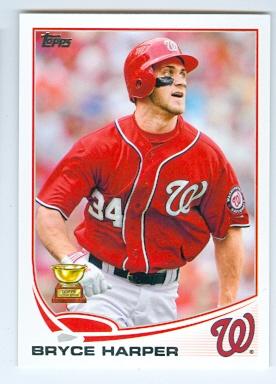 Bryce Harper baseball card (Washington Nationals) 2013 Topps #1 All