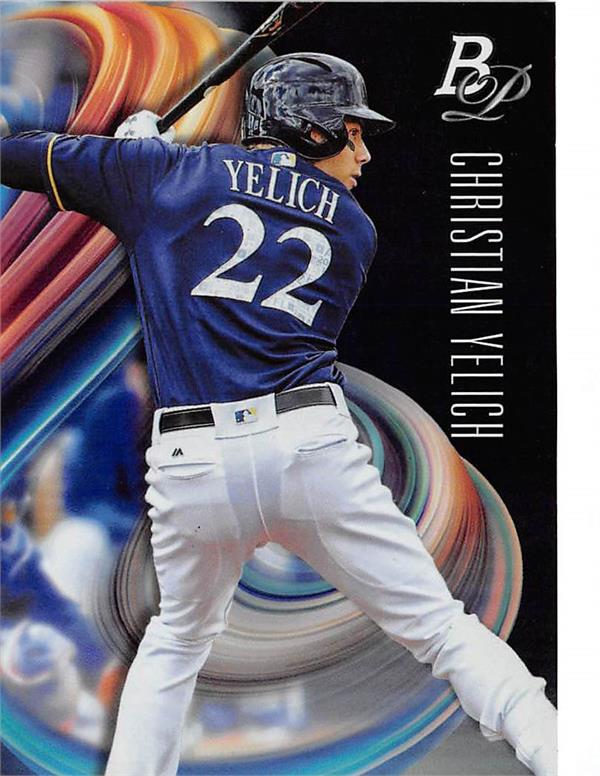 Christian Yelich Baseball Card Topps Bowman Platinum Refractor