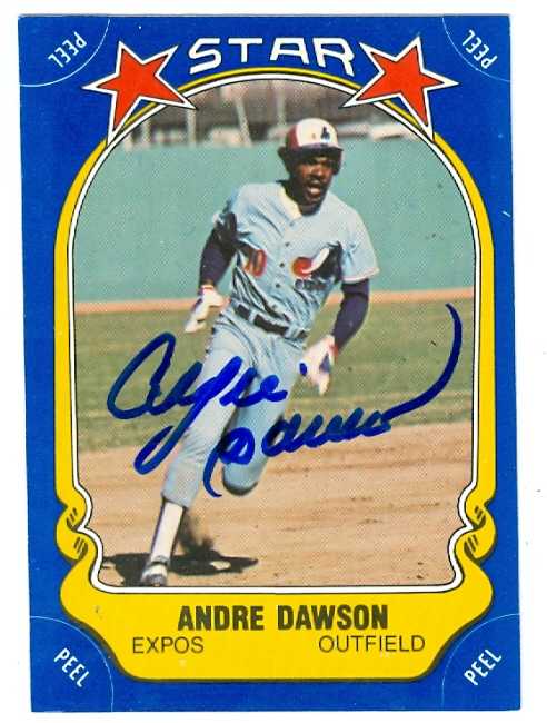 Andre Dawson Autographed Baseball Card Montreal Expos 1981 Topps All