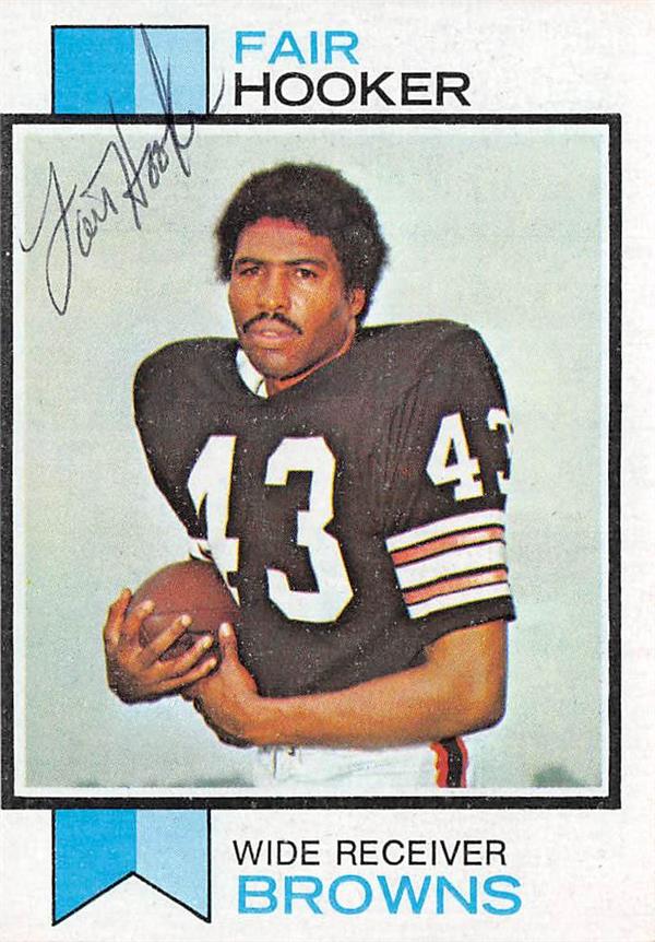 Fair Hooker Autographed Football Card Cleveland Browns Topps