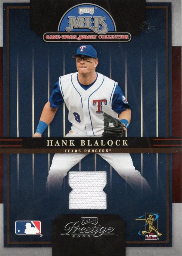 Hank Blalock Player Worn Jersey Patch Baseball Card Texas Rangers