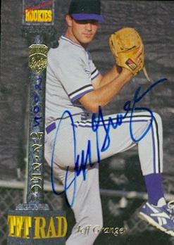 Jeff Granger Autographed Baseball Card Minor League Signature