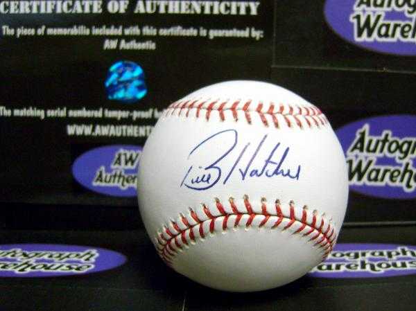 Billy Hatcher Autographed Baseball