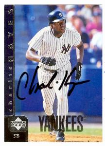 Charlie Hayes Autographed Baseball Card New York Yankees 1998 Upper