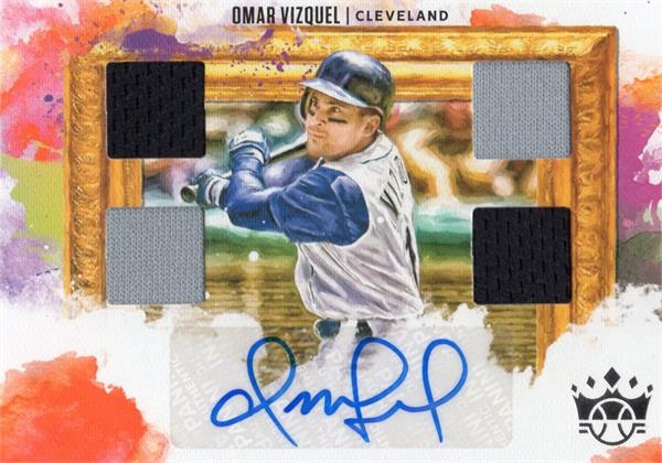 Omar Vizquel Signed Player Worn Jersey Patch Baseball Card Cleveland