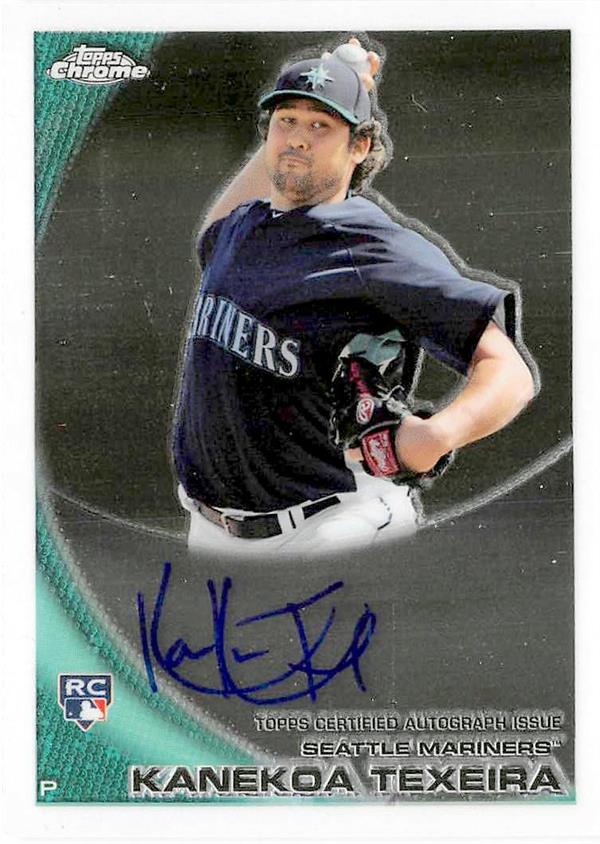 Kanekoa Texeira Autographed Baseball Card Seattle Mariners 2010 Topps