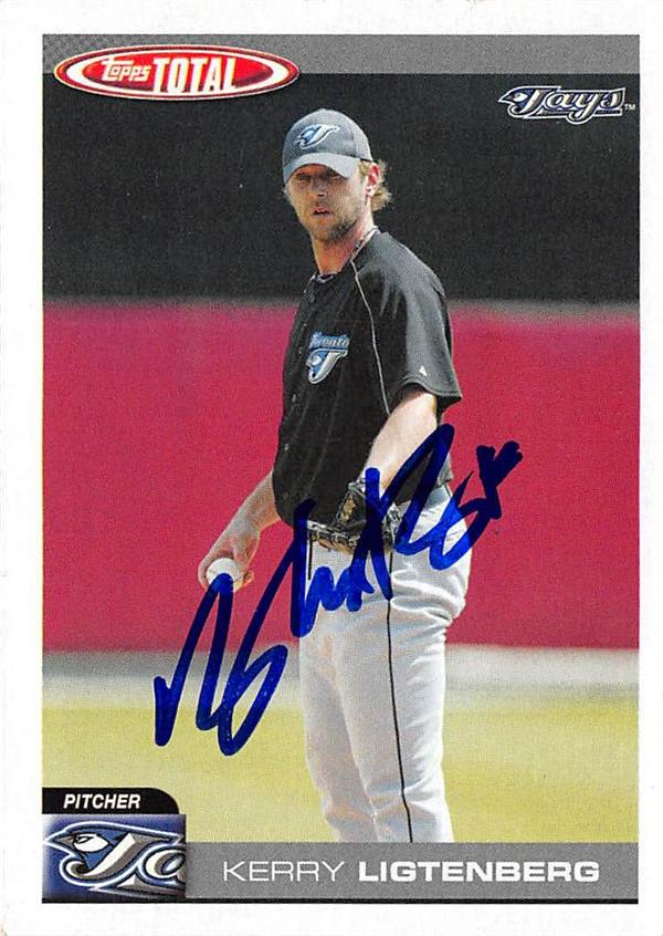 Kerry Lightenberg Autographed Baseball Card Toronto Blue Jays Ft