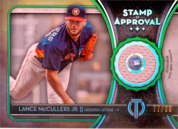 Lance Mccullers Jr Player Worn Jersey Patch Baseball Card Houston