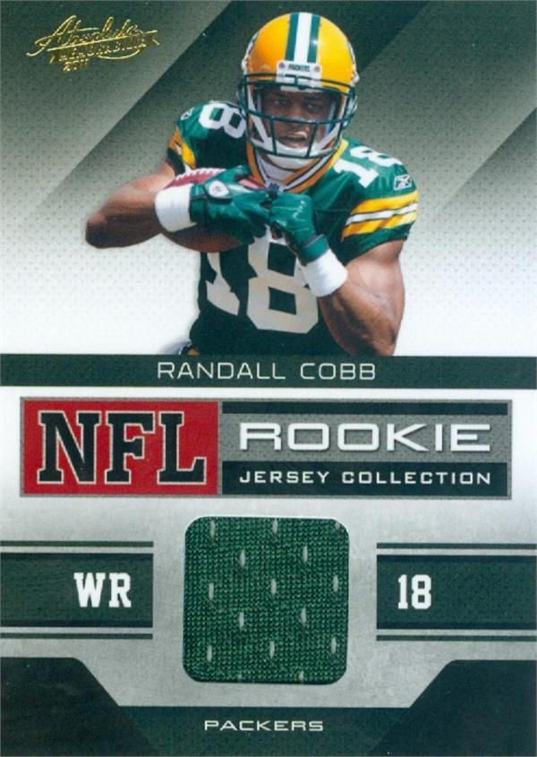 Randall Cobb Player Worn Jersey Patch Football Card Green Bay Packers