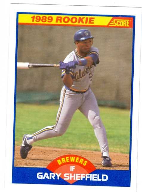 Gary Sheffield baseball card 1989 Score #625 (Milwaukee Brewers