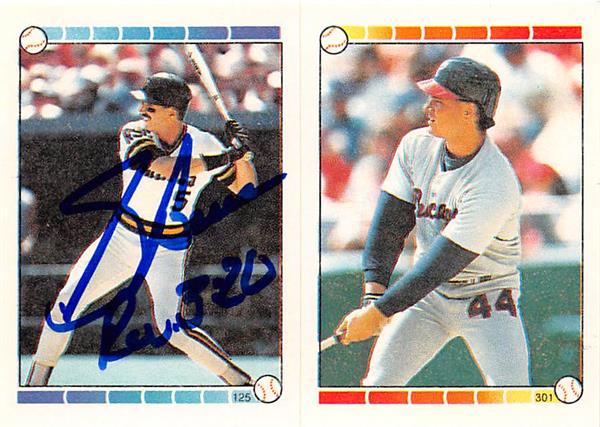 Sid Bream Autographed Baseball Card Pittsburgh Pirates 1989 Topps