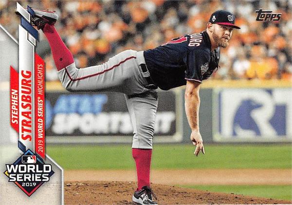 Stephen Strasburg Baseball Card World Series Highlight Washington