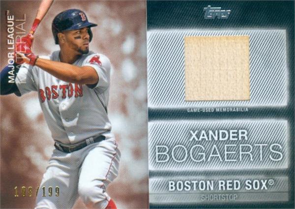 Xander Bogaerts Player Used Bat Patch Baseball Card Boston Red Sox