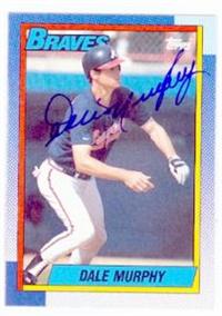 Dale Murphy Autographed Baseball Card Atlanta Braves Topps