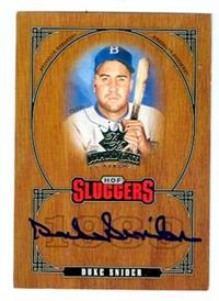 Duke Snider Autographed Baseball Card Brooklyn Dodgers 2005 Donruss