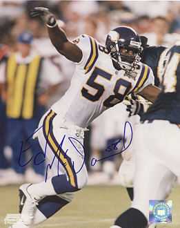 Ed Mcdaniel Autographed X Photo Minnesota Vikings