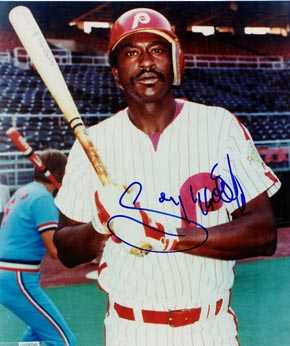 Gary Matthews Autographed X Photo Philadelphia Phillies