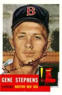 Gene Stephens Autographed 1953 Topps Archive Baseball Card Boston Red Sox