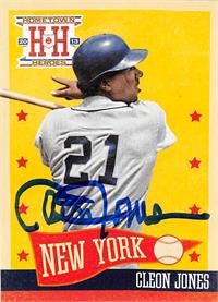 Cleon Jones Autographed Baseball Card New York Mets Home Town