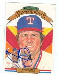 Jim Sundberg Autographed Baseball Card Texas Rangers 1983 Donruss