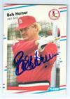 Bob Horner Autographed Baseball Card St Louis Cardinals Fleer U