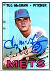 Tug Mcgraw Autographed Baseball Card New York Mets Topps