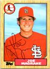 Joe Magrane Autographed Baseball Card St Louis Cardinals Topps