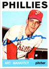 Art Mahaffey Autographed Baseball Card Philadelphia Phillies 1964