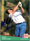 Mike Springer Autographed Golf Card Arizona Wildcats Pro Set