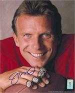 30x40 Autographed Joe Montana Photo - Rings